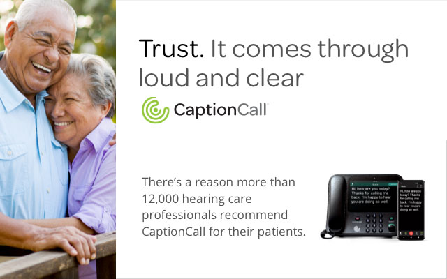 CaptionCall is a no-cost captioning service for individuals with hearing loss who need captions to use the phone effectively and trusted by over 12,000 hearing healthcare professionals.