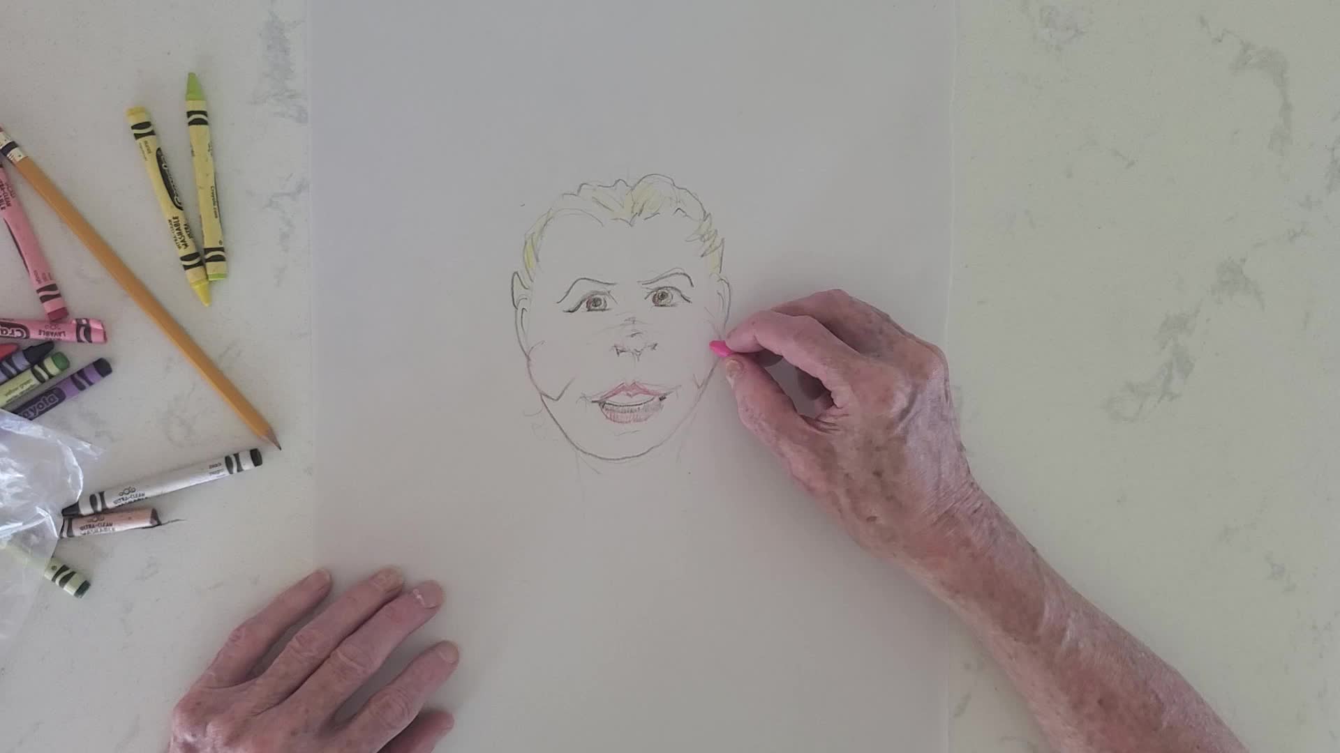 Video of a client drawing