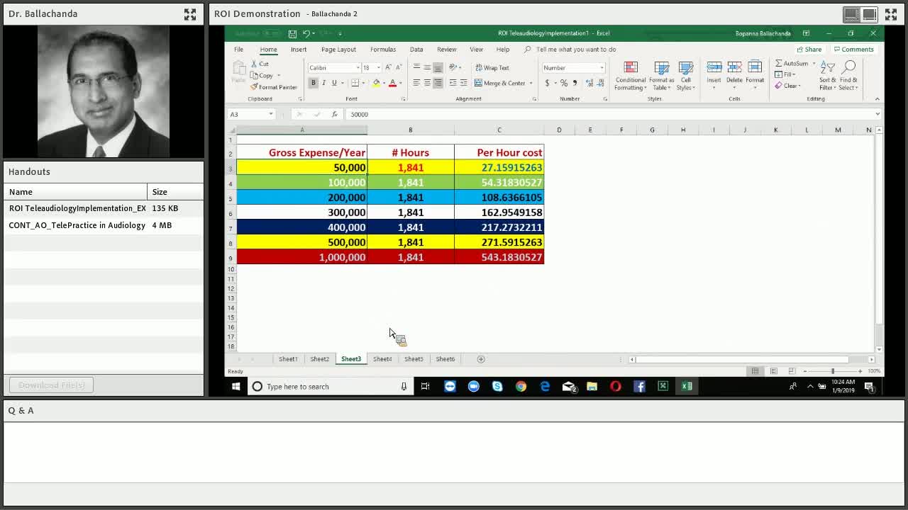 Screenshot of video showing what it takes to run a clinic and how much income should be generated